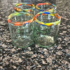 ORION CONFETTT RIM ALL PURPOSE 12OZ GLASSES SET OF 4
